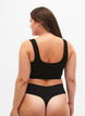 Seamless bra with front closure, Black, Model image number 1