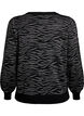 Patterned knit blouse with glitter effect, Black, Packshot image number 1