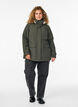 Lightweight padded parka with a teddy-lined hood, Green, Model image number 1