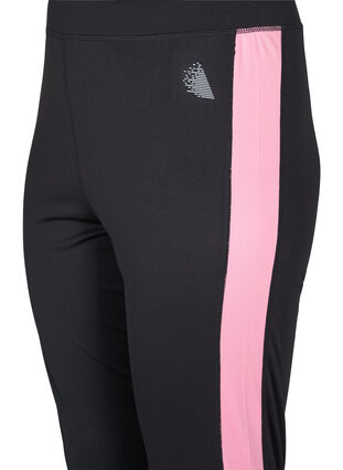 Ski underpants with contrast stripe, Black w. Sea Pink, Packshot image number 2