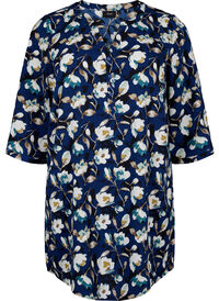 Floral tunic with 3/4 sleeves