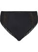 Lace brazilian panties in microfibre, Black, Packshot image number 0