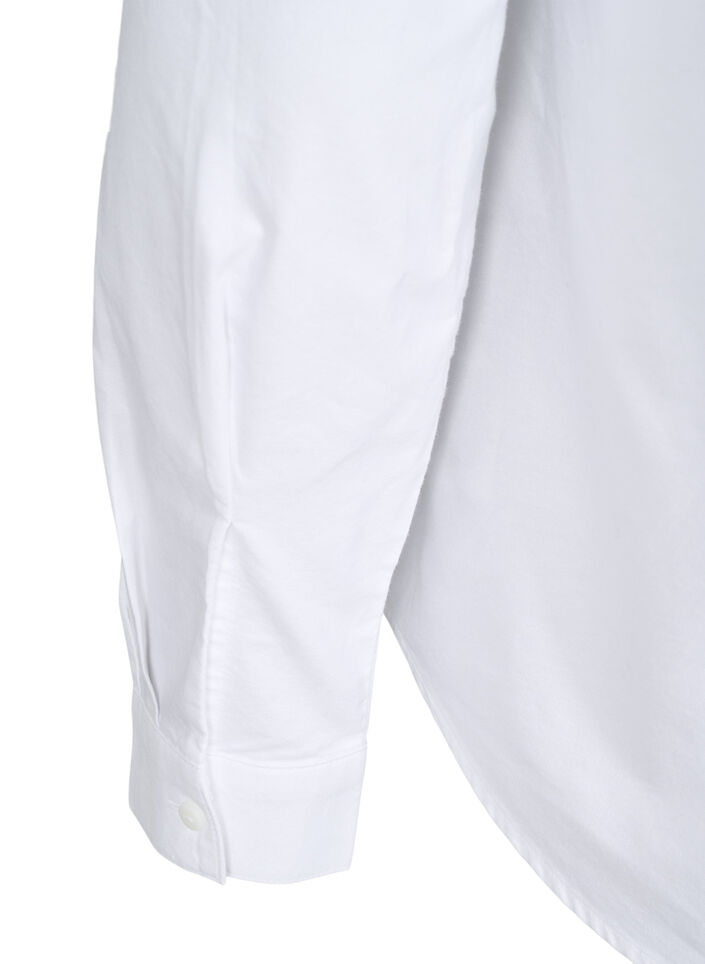 Long-sleeved cotton shirt, White, Packshot image number 4