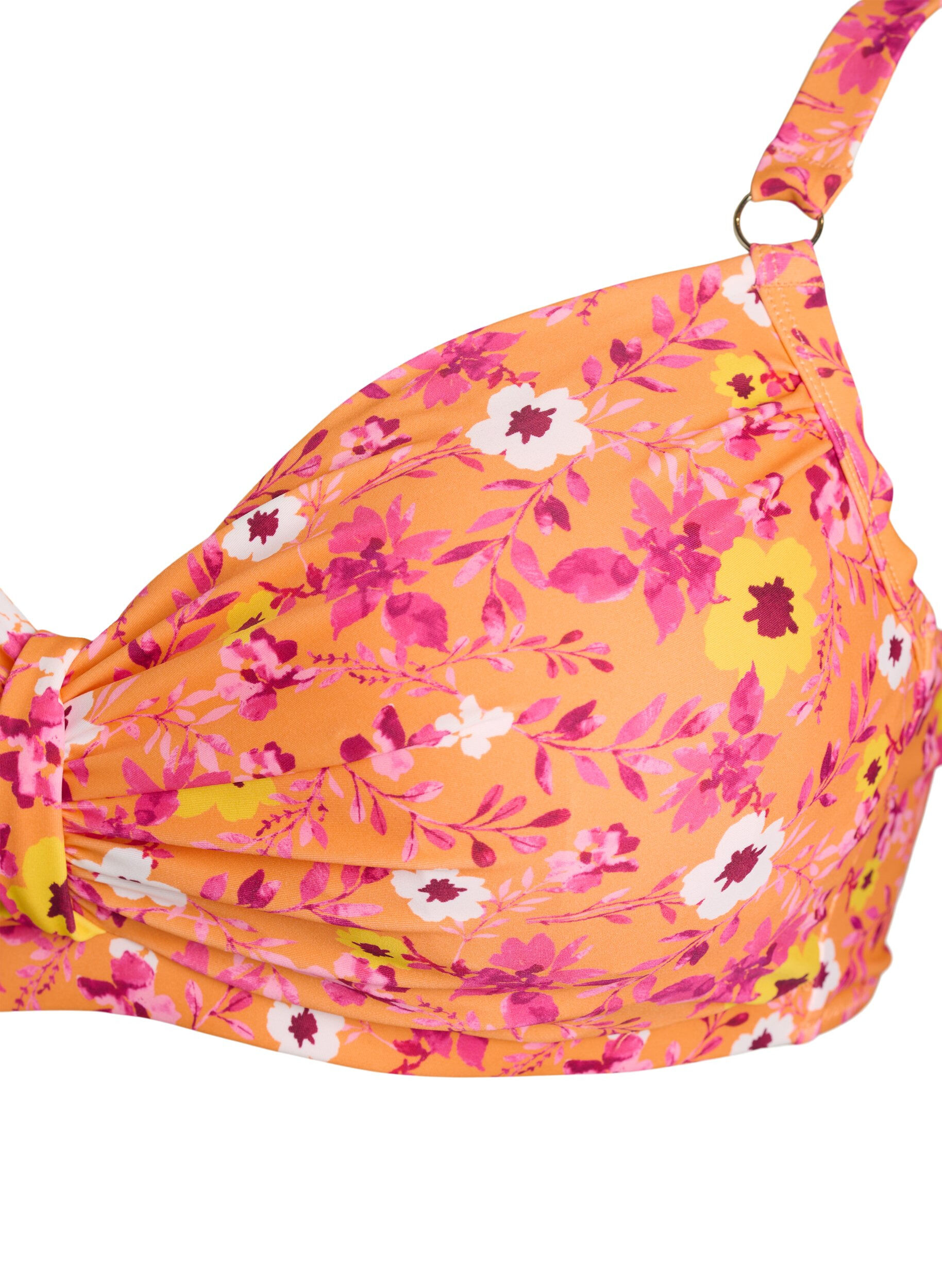 ZizzifashionBikini top with underwire and pattern, Orange, Packshot image number 2