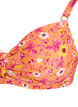 Bikini top with underwire and pattern, Orange, Packshot image number 2