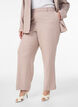 Tailored trousers with a high waist and straight fit, Beige, Model image number 2