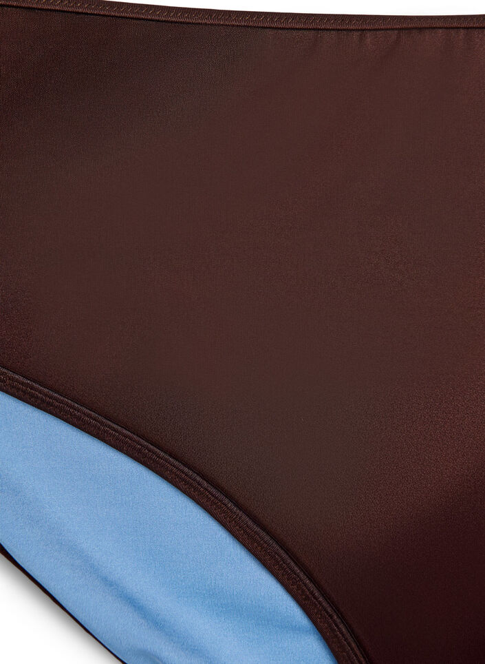 Reversible bikini bottoms with regular waist, Brown, Packshot image number 2
