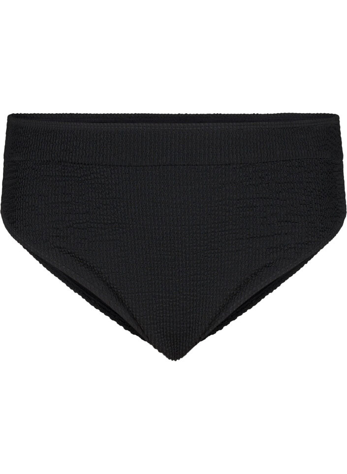 Brazilian bikini briefs in crepe, Black, Packshot image number 0