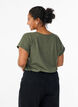 Short sleeve cotton blend T-shirt, Green, Model image number 2