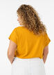 Short-sleeved cotton blend T-shirt, Yellow, Model image number 2