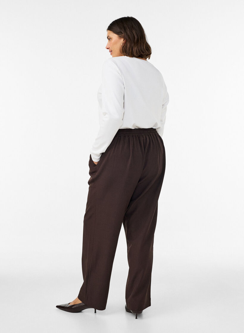 Loose trousers with pockets, Brown, Model image number 1