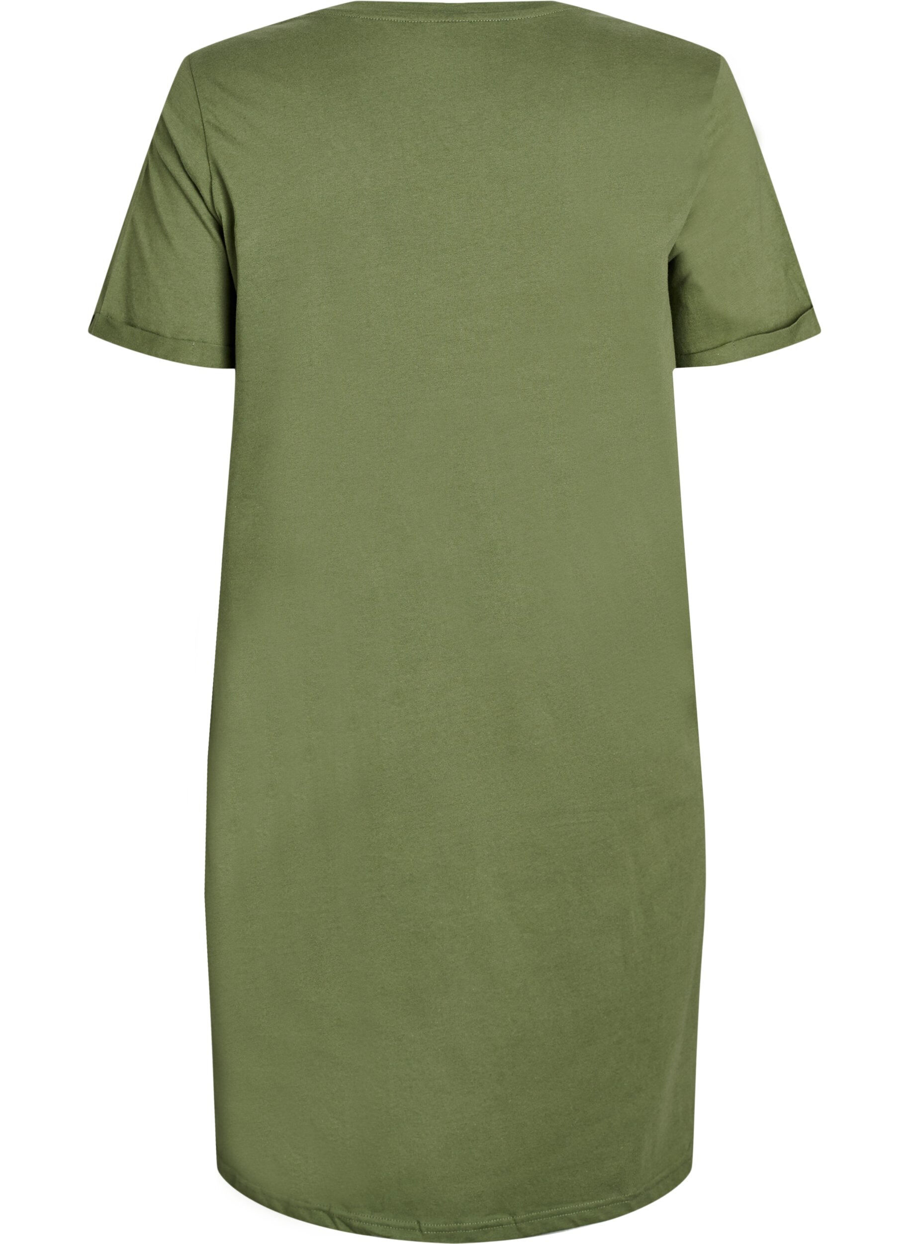 Zizzifashion Short-sleeved nightgown in organic cotton, Green, Packshot image number 1