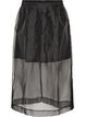 Long organza-look skirt, Black, Packshot image number 0