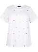 Organic cotton T-shirt with hearts, White Heart Emb., Packshot image number 0