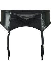 Shiny garter belt with lace