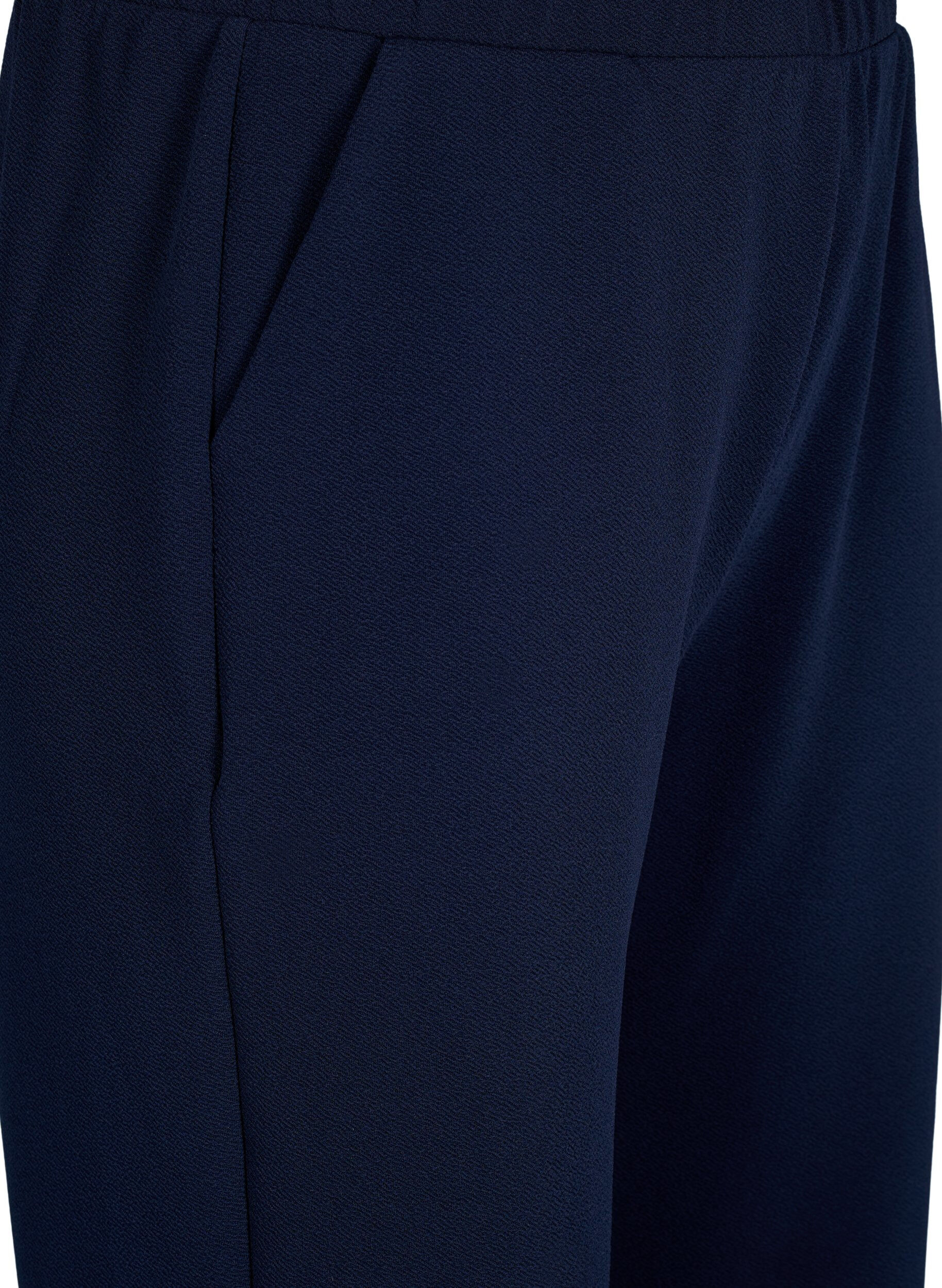 Zizzifashion Loose trousers with 7/8 length, Blue, Packshot image number 2