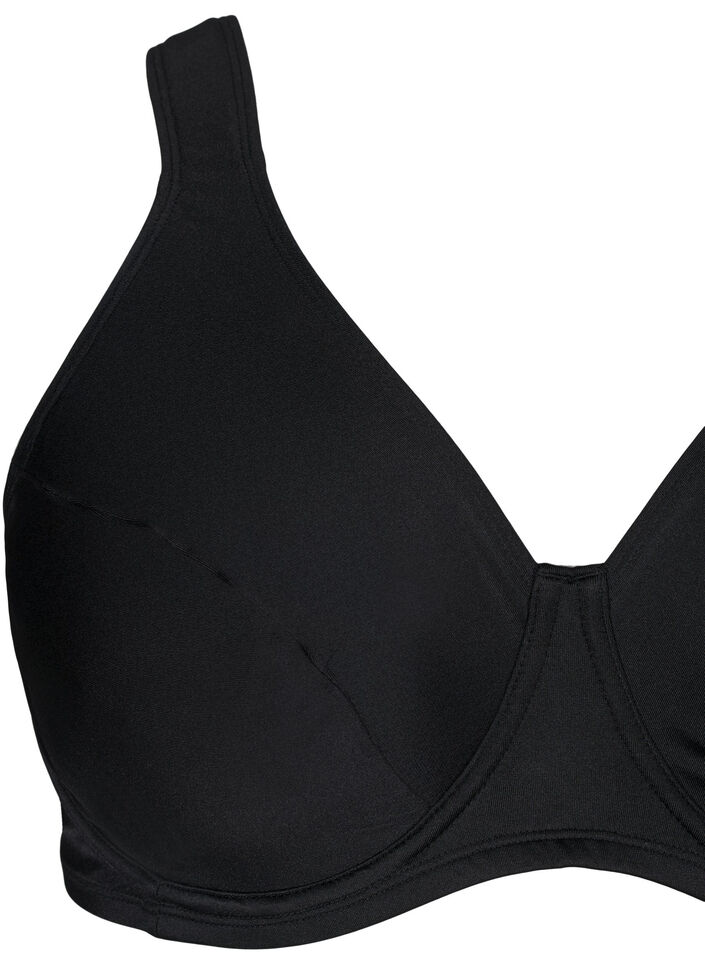 Full cover bikini top with underwire, Black, Packshot image number 2