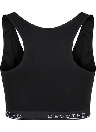 Cotton bra with round neckline, Black/Upper Font, Packshot image number 1