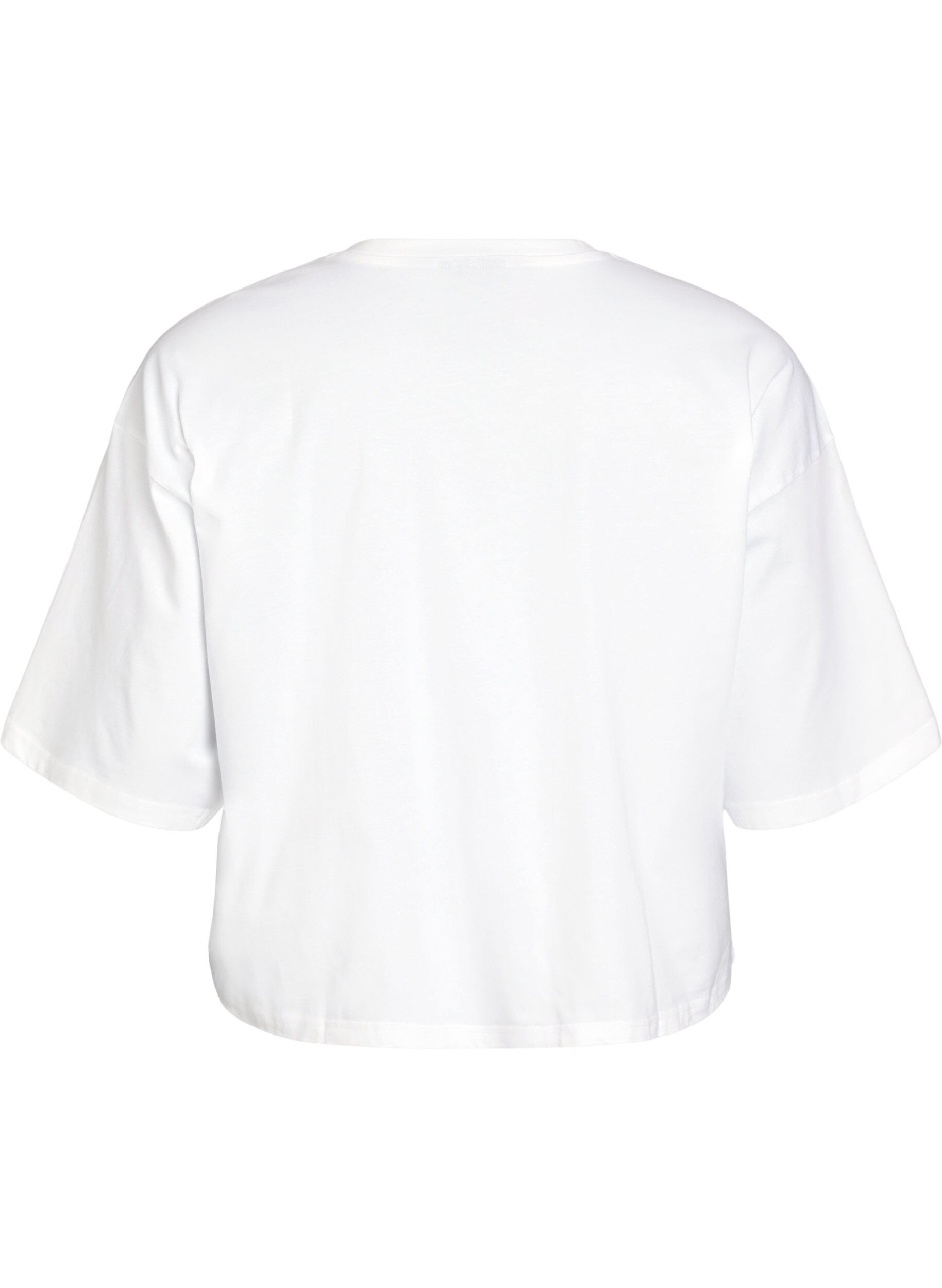 Zizzifashion Short T-shirt with a loose fit, White, Packshot image number 1