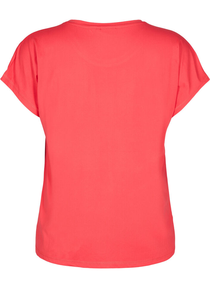 Solid-coloured workout T-shirt, Red, Packshot image number 1
