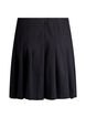 Short pleated skirt with elasticated waist, Black, Packshot image number 1