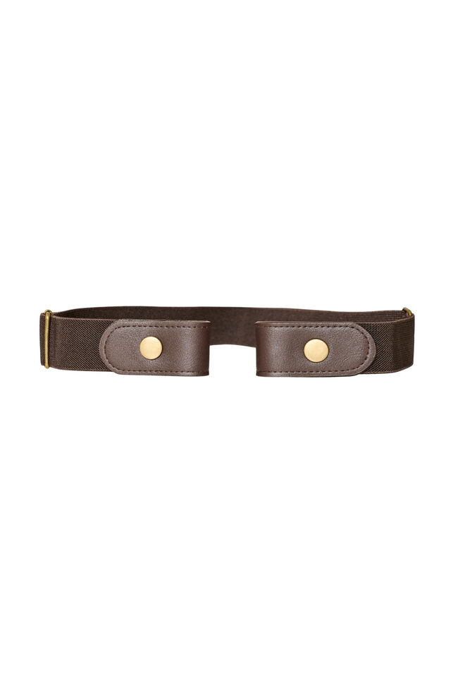 Stretch belt, Brown, Packshot image number 0