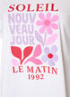 Cotton T-shirt with print, White, Packshot image number 2