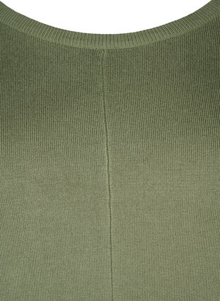 Knitted tunic in viscose blend, Oil Green, Packshot image number 2