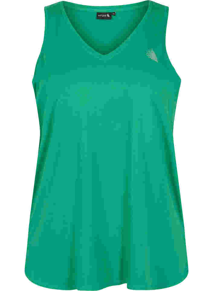 Sports top with V-neck, Jolly Green, Packshot image number 0