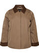 Lightly padded jacket with a corduroy collar, Brown, Packshot image number 0