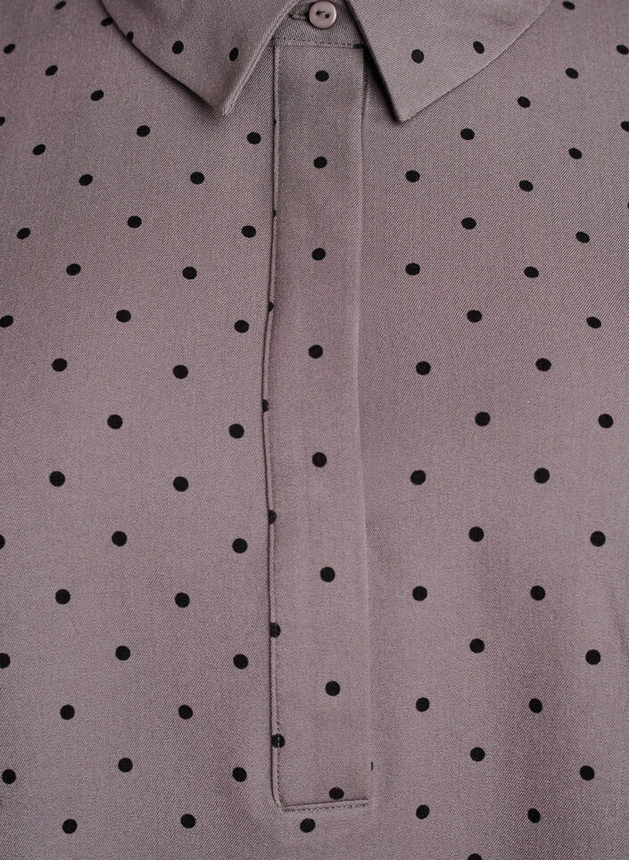 Short A-line dress with long sleeves, Grey, Packshot image number 2