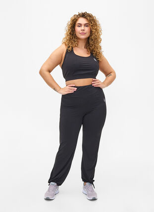 Loose sweatpants with drawstring, Black, Model image number 2
