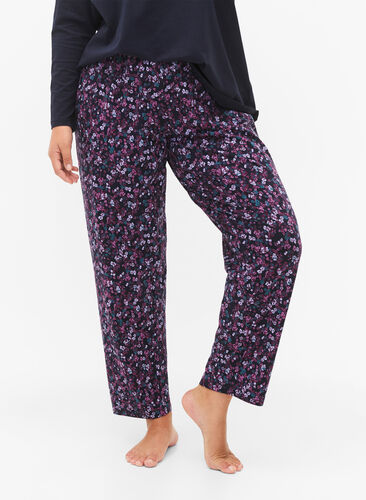 Cotton pajama pants with print, Night Sky Ditsy AOP, Model image number 2