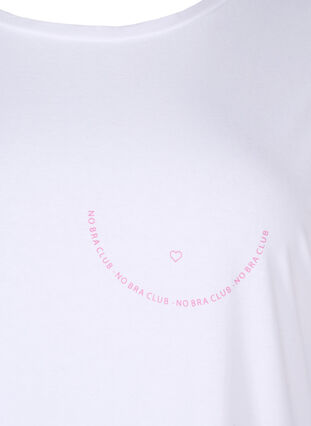 Support the breasts - T-shirt in cotton, White, Packshot image number 2