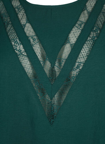 Long-sleeved blouse with lace, Scarab, Packshot image number 2