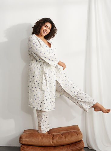 Floral pyjama bottoms in cotton, Snow White AOP, Image image number 0