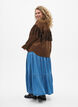 Denim maxi skirt with ruffles, Blue Denim, Model image number 1