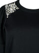 Sweatshirt with pearl details, Black, Packshot image number 2