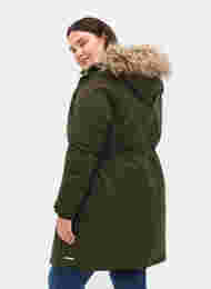 Waterproof winter jacket with detachable hood, Forest Night, Model