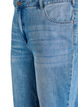 Cropped Kiana jeans with straight fit and button details, Light Blue, Packshot image number 2