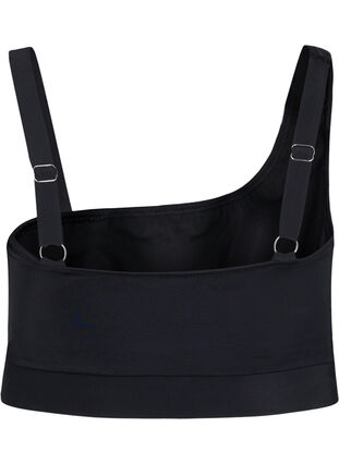 One shoulder bikini top, Black, Packshot image number 1