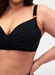 Bikini underwire bra with draping, Black, Model image number 3