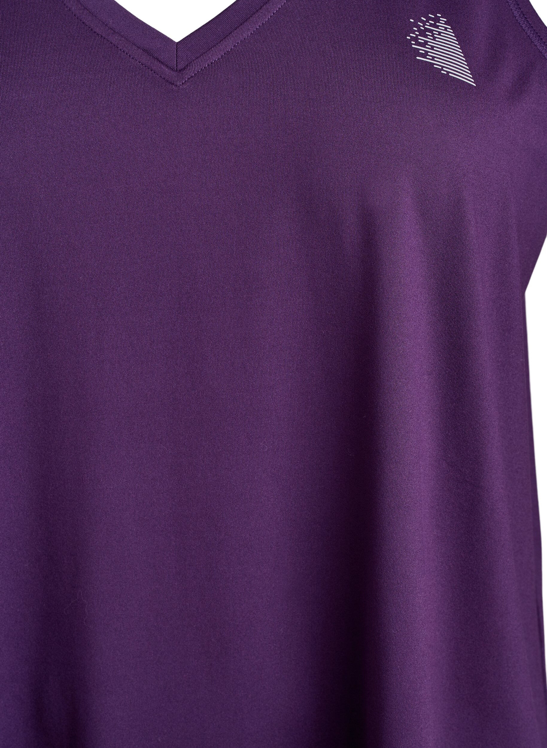 ZizzifashionWorkout top with v-neck, Purple, Packshot image number 2