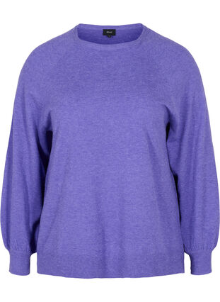 Melange knit jumper, Purple Opulence Mel, Packshot image number 0