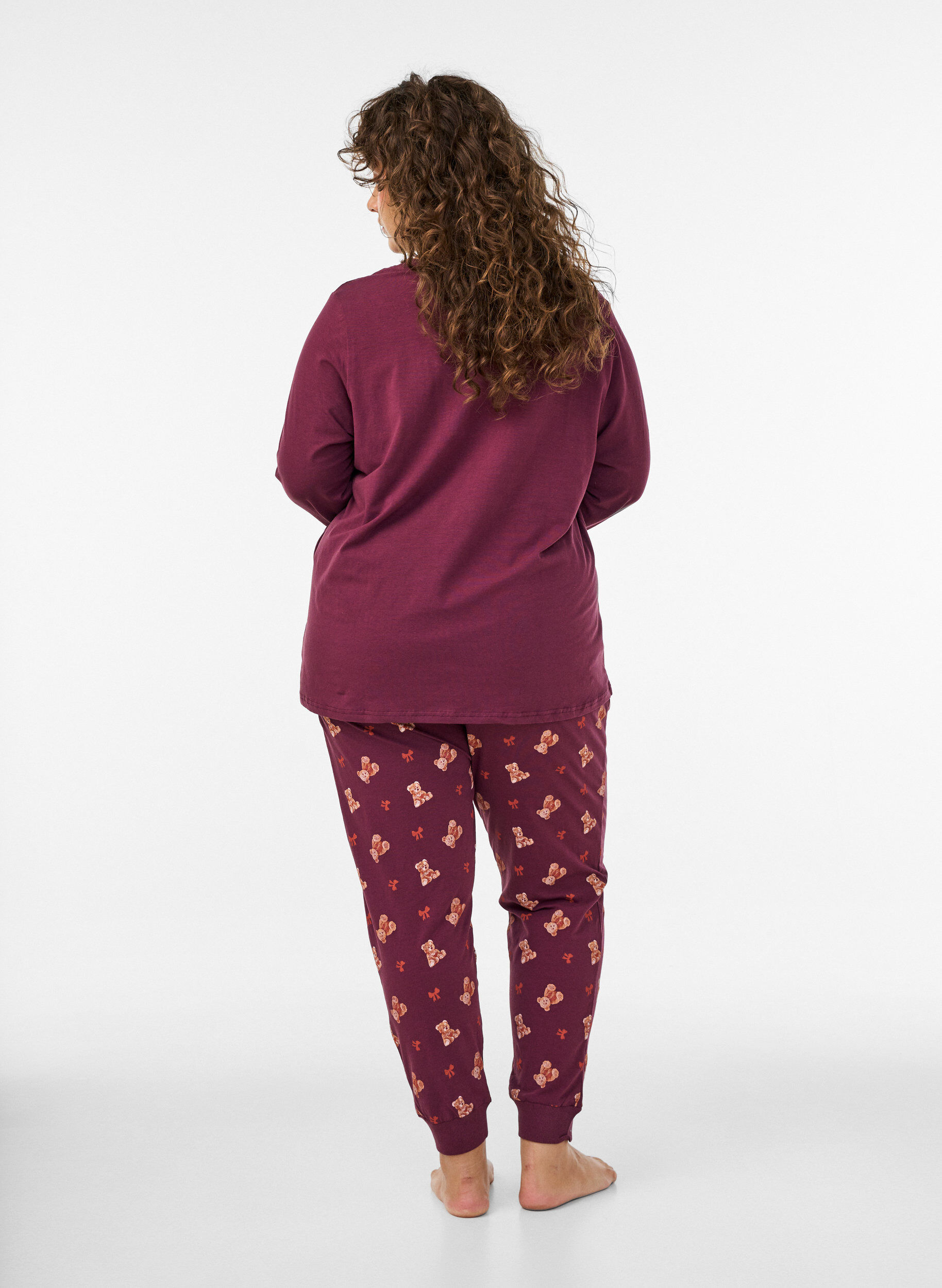 ZizzifashionPrinted pyjama bottoms, Red, Model image number 2