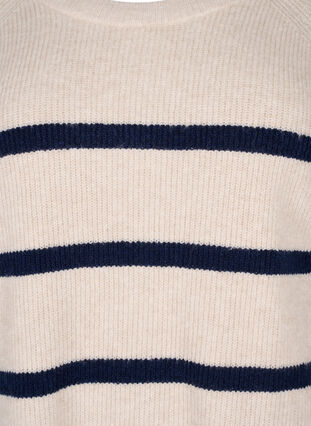 Rib-knit sweater with stripes, P.Stone/Navy.B.Mel., Packshot image number 2