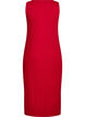 Sleeveless ribbed dress in viscose, Red, Packshot image number 1