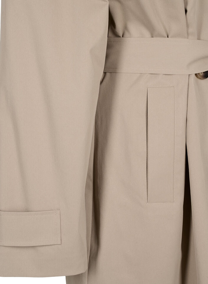 Classic long trench coat with belt, Chinchilla, Packshot image number 3