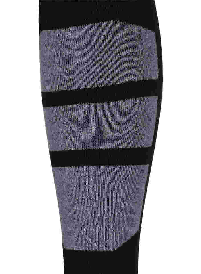 Cotton ski socks, Black, Packshot image number 2