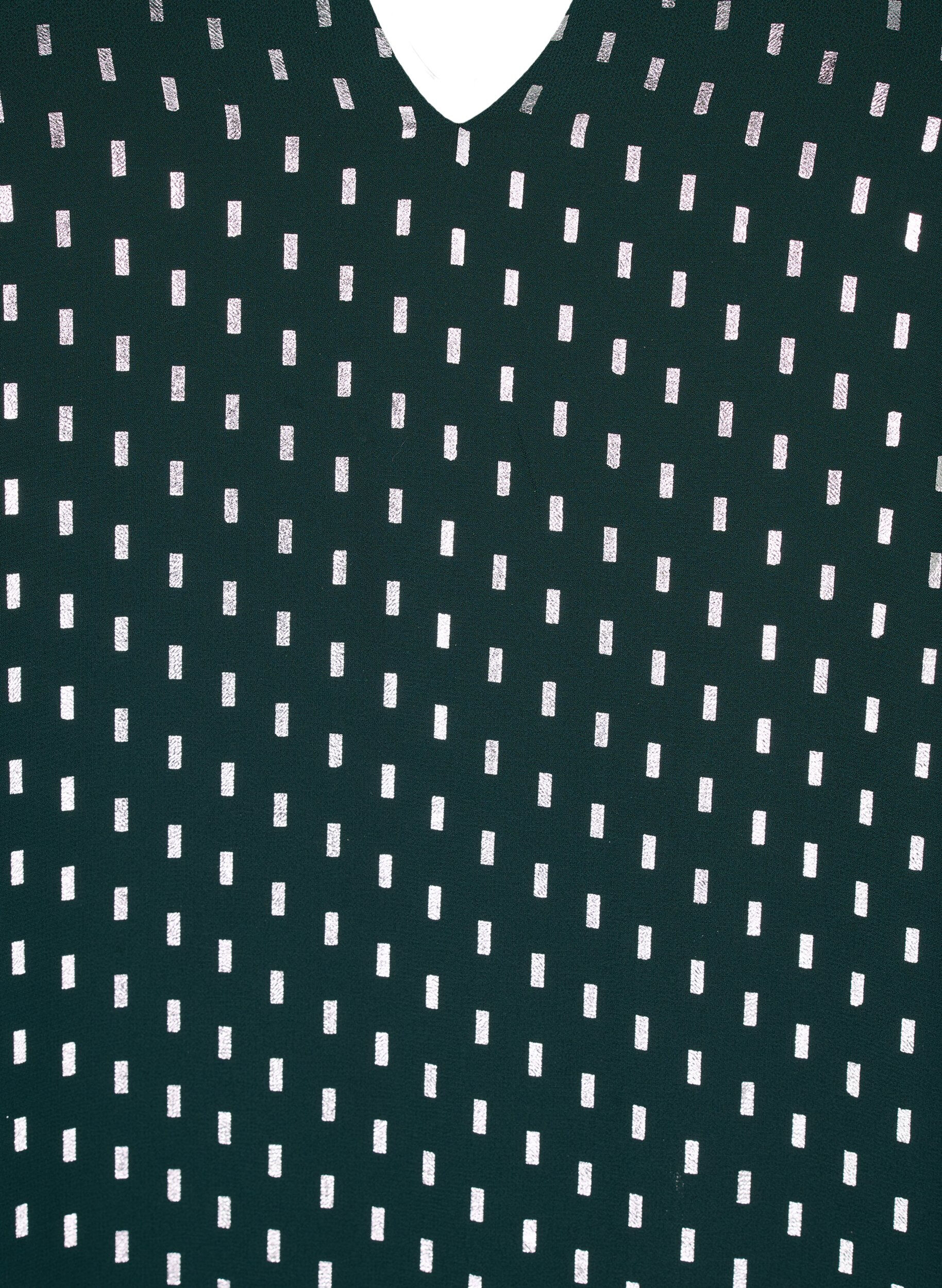 Zizzifashion Long-sleeved dress with foil print, Scarab w. Silver, Packshot image number 2